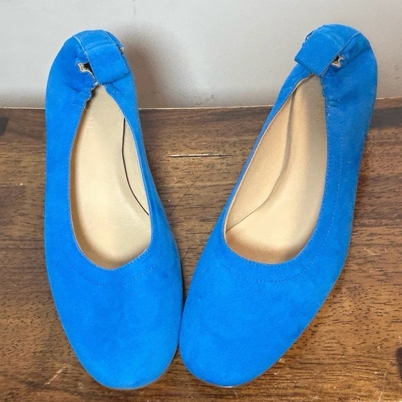 NWOB Everlane The Italian Suede Day Heel in Brilliant Blue, Size 5.5. - Picture 5 of 16
